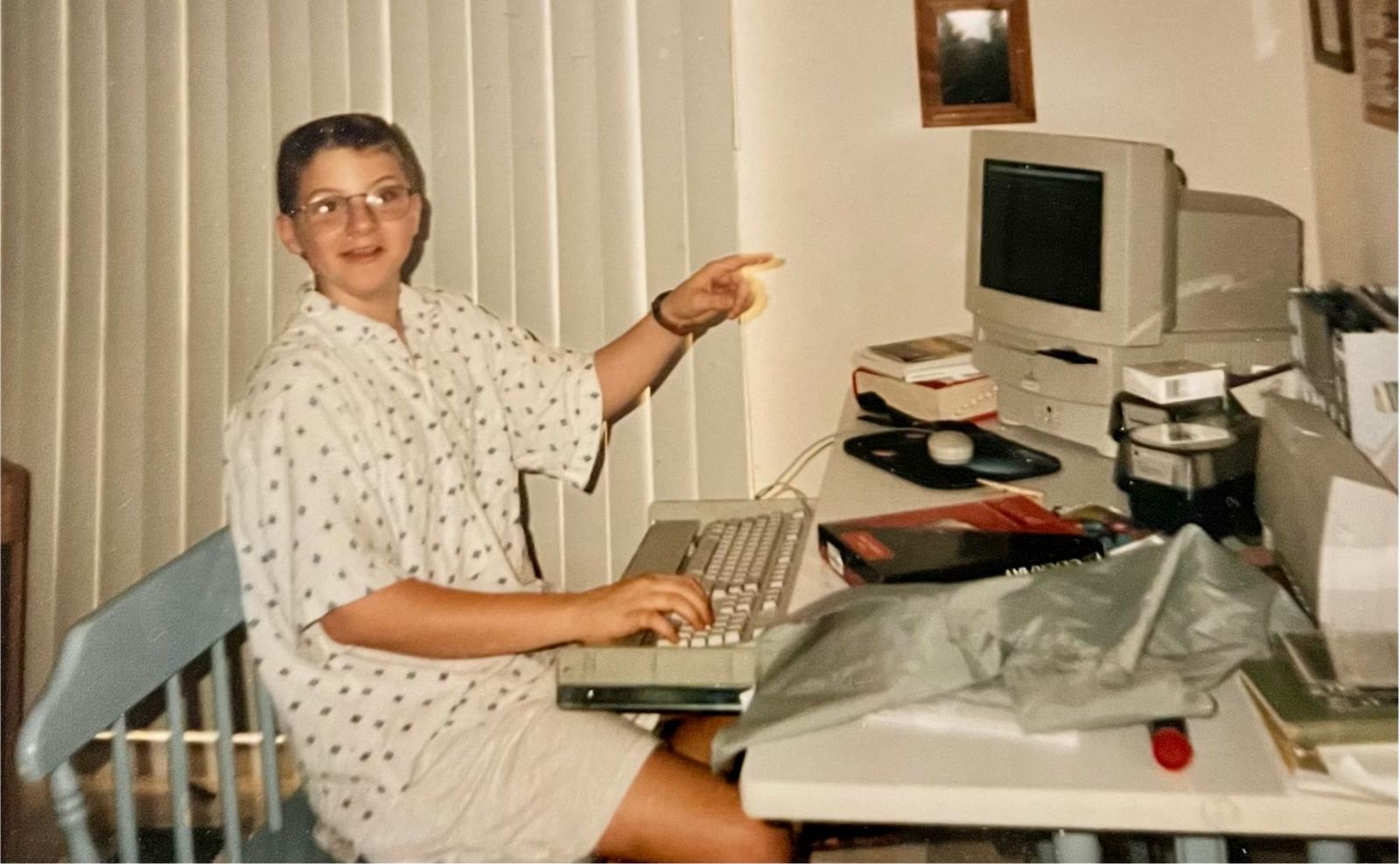 Jay at the computer, circa 1994